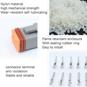 4 PCS DT04-2P / DT06-2S With Copper Car Water-resistant Connector Conductive Connection Terminal