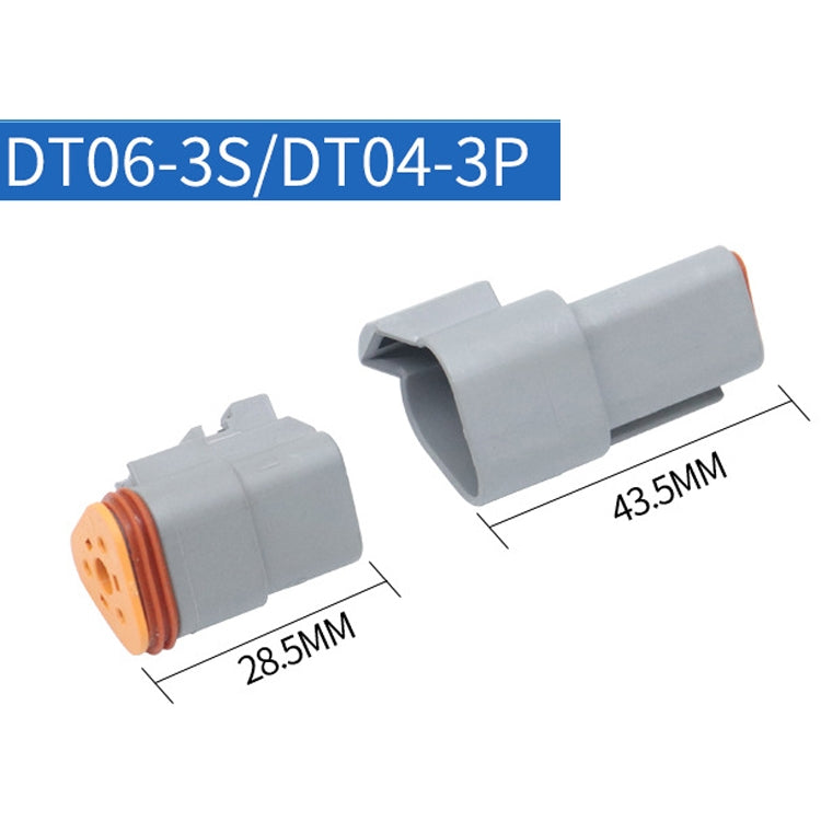 4 PCS DT04-3P / DT06-3S With Copper Car Water-resistant Connector Conductive Connection Terminal