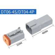 2 PCS DT04-4P / DT06-4S With Copper Car Water-resistant Connector Conductive Connection Terminal