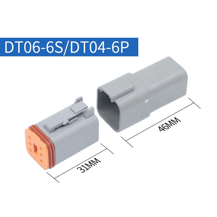 2 PCS DT04-6P / DT06-6S With Copper Car Water-resistant Connector Conductive Connection Terminal