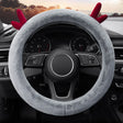 Antler Thick Plush Steering Wheel Cover, Style: O Type (Gray) - Steering Wheel Accessories by PMC TechLife | Online Shopping South Africa | PMC TechLife | Buy Now Pay Later Mobicred