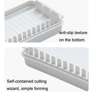 Transparent Large Capacity Butter Cut Storage Box(White)