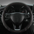 Leather Carbon Fiber Stitching Car Steering Wheel Set, Diameter: 38cm(Black Round) - Steering Wheel Accessories by PMC TechLife | Online Shopping South Africa | PMC TechLife | Buy Now Pay Later Mobicred