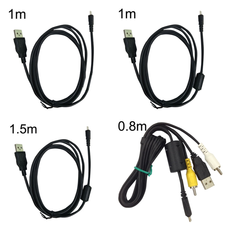 20 PCS 8Pin SLR Camera Cable USB Data Cable For Nikon UC-E6, Length: 0.8m With AV