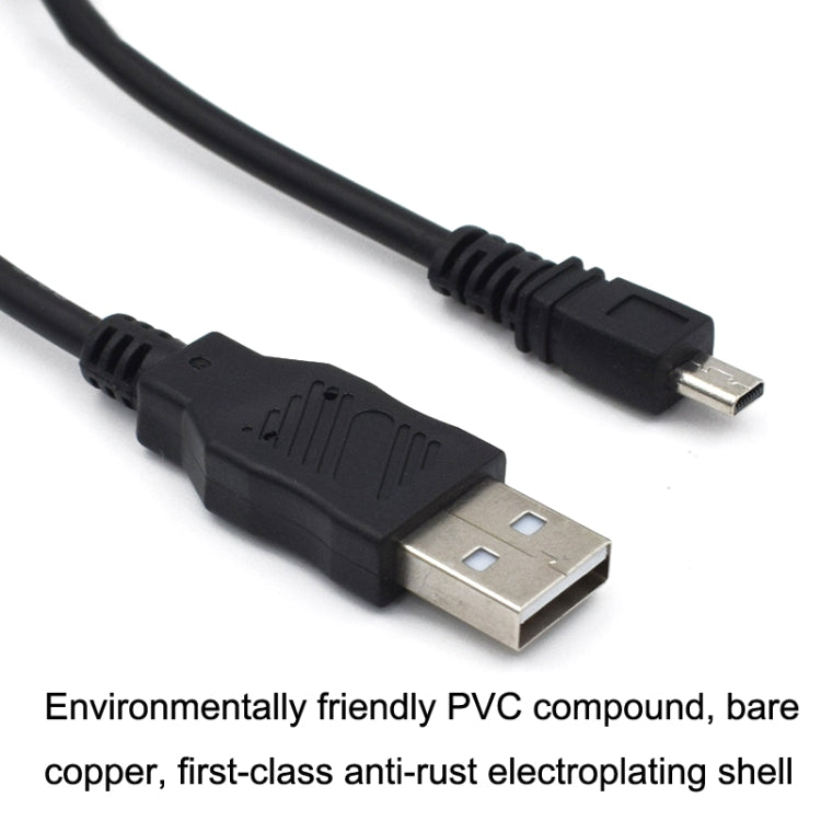 20 PCS 8Pin SLR Camera Cable USB Data Cable For Nikon UC-E6, Length: 0.8m With AV