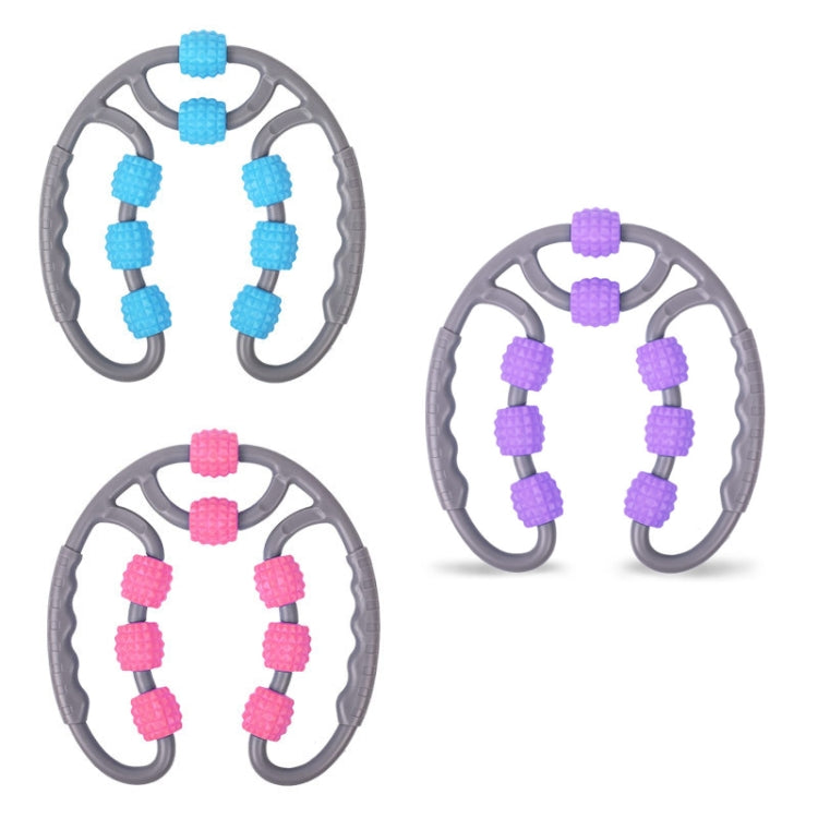 Eight Round Yoga Training Roller Ring-Shaped Leg Massager(Purple)