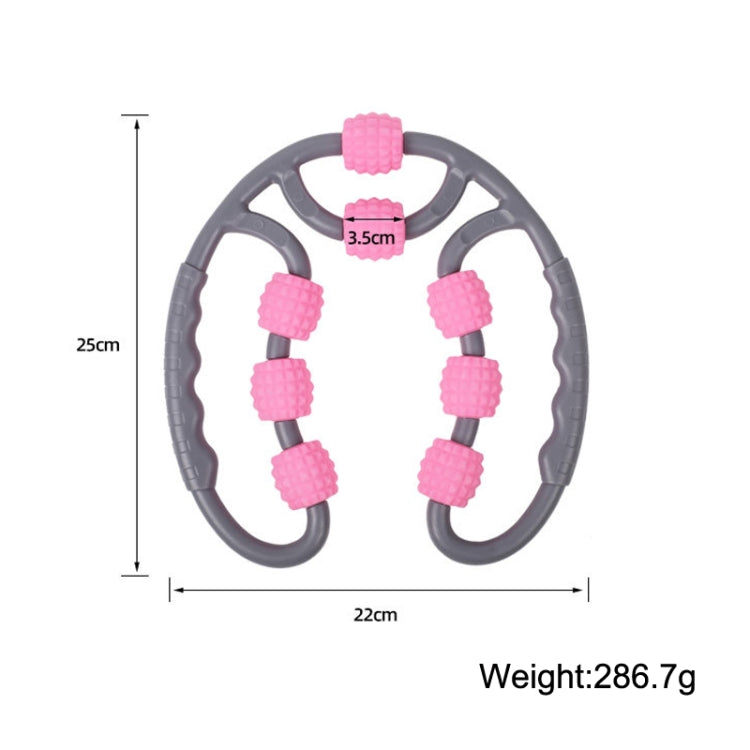 Eight Round Yoga Training Roller Ring-Shaped Leg Massager(Blue)