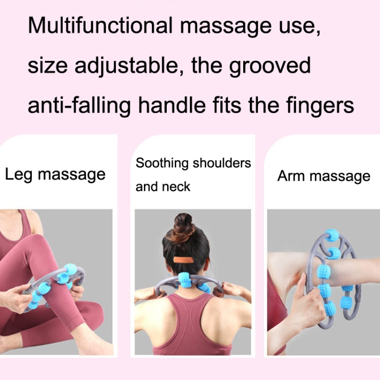 Eight Round Yoga Training Roller Ring-Shaped Leg Massager(Purple)