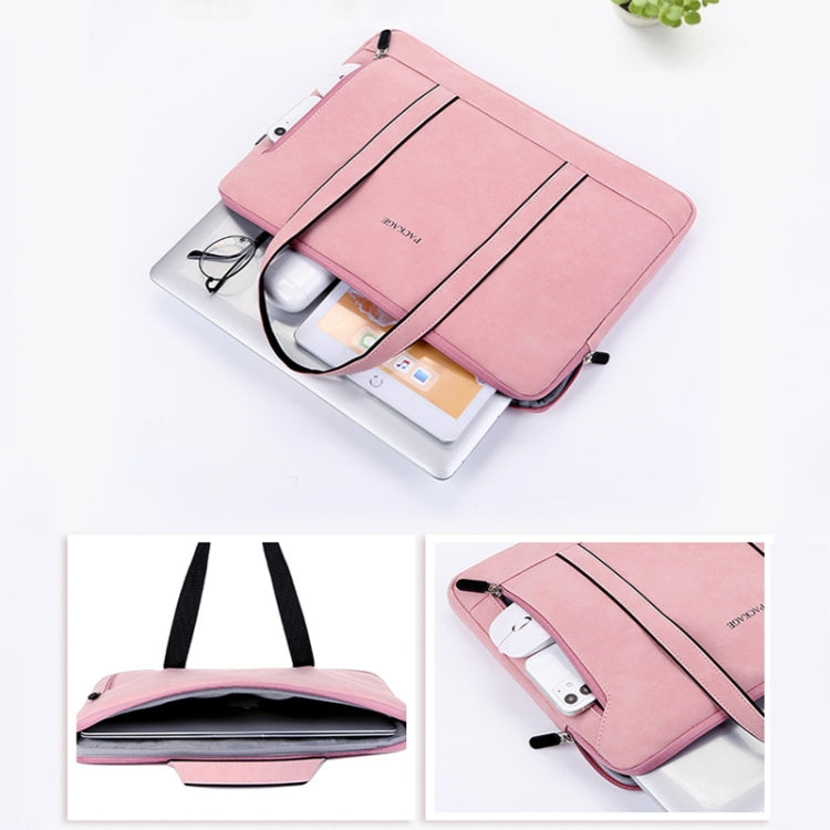Q5 PU Water-resistant and Wear-resistant Laptop Liner Bag, Size: 13 / 13.3 inch(Pink)