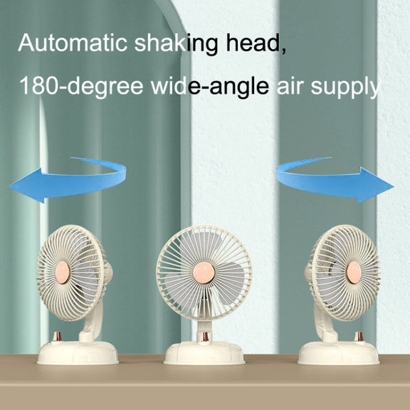 F10 Portable Quiet Desktop Retro Moving Head USB Fan(Bean Green)