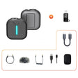 Outdoor Professional Noise-cancelling Wireless Lavalier Microphone Type-C+Apple Adapter - Microphone by elebest | Online Shopping South Africa | PMC TechLife | Buy Now Pay Later Mobicred