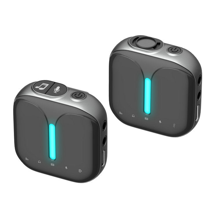 Outdoor Professional Noise-cancelling Wireless Lavalier Microphone Type-C+Apple Adapter+External Microphone
