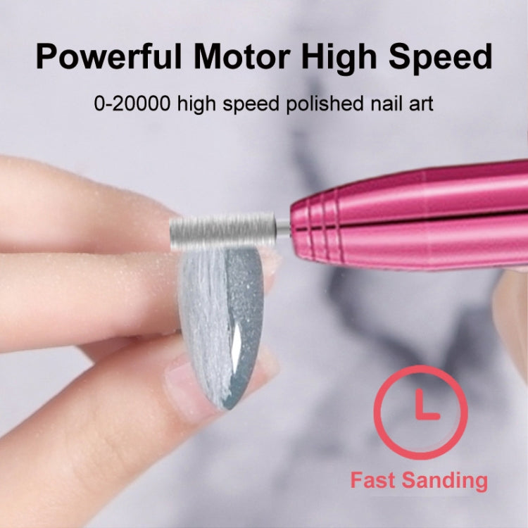 Aluminum Alloy Nail Grinding Machine USB Electric Nail Polish Remover(Gold)