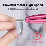 Aluminum Alloy Nail Grinding Machine USB Electric Nail Polish Remover(Gold)