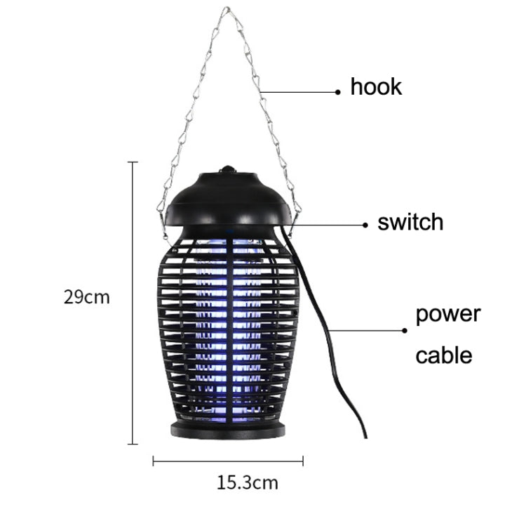 Outdoor Water-resistant Mosquito Repellent Restaurant Hotel Fly Flyer Catcher, Plug Specification: US Plug(Black)