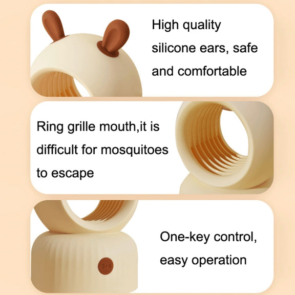 JM-008 Cute Pet Mosquito Lamp Inhalation USB Home Indoor Mute Mosquito Repellent(Beige)