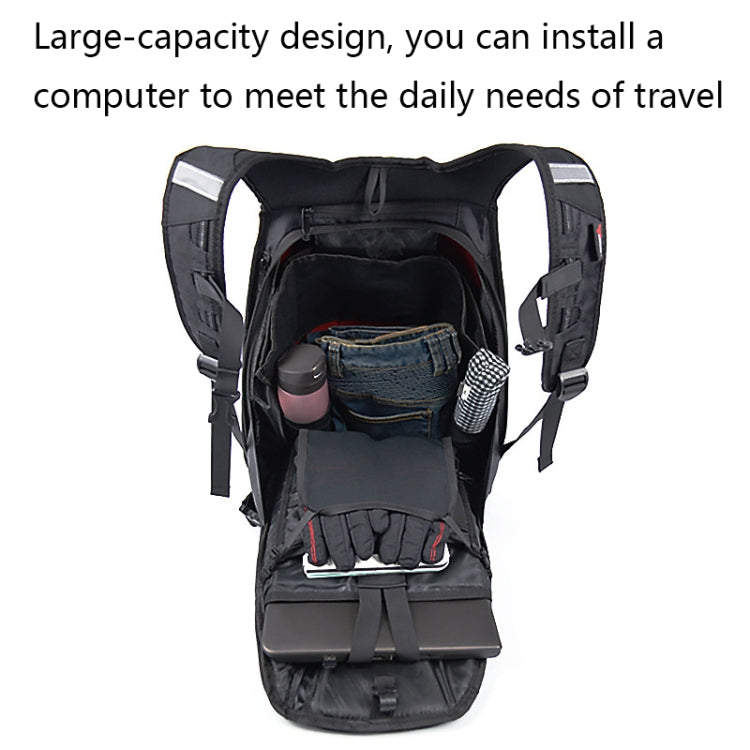 MOTOCENTRIC 11-MC-0077 Motorcycle EVA Turtle Shell Shape Riding Backpack(Blue)
