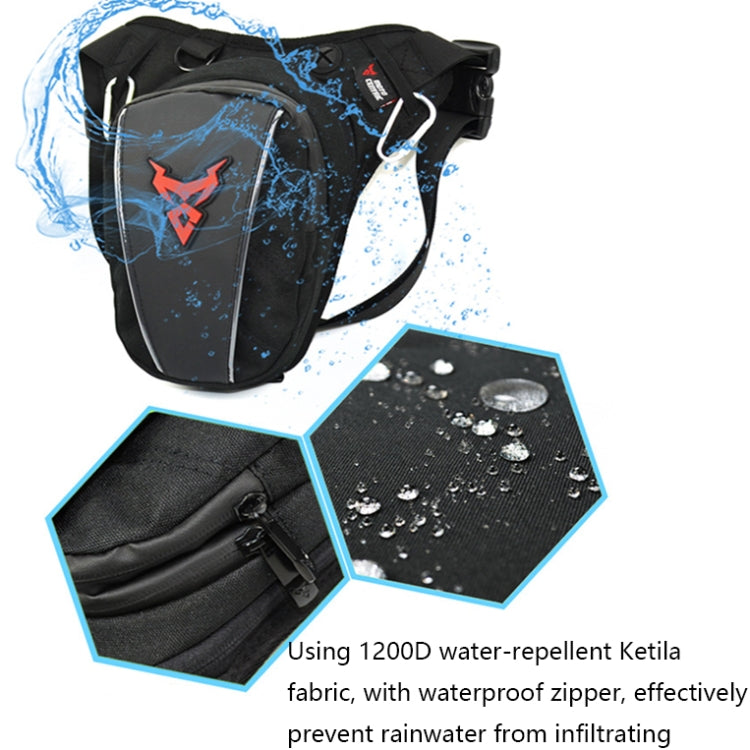 MOTOCENTRIC 11-MC-0105 Motorcycle Riding Leg Bag Waist Bag(Red)