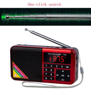 Bluetooth Card Radio Digital FM Player, Specifications: Y-509FM (No Solar Panel)(Black)
