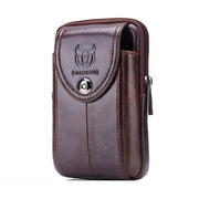 BULL CAPTAIN  Leather Multifunctional Waist Bag For Men(Brown-07)