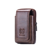 BULL CAPTAIN  Leather Multifunctional Waist Bag For Men(Brown-10)