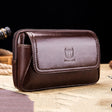 BULL CAPTAIN  Leather Multifunctional Waist Bag For Men(Brown-06) - free shipping - PMC TechLife - Order now!