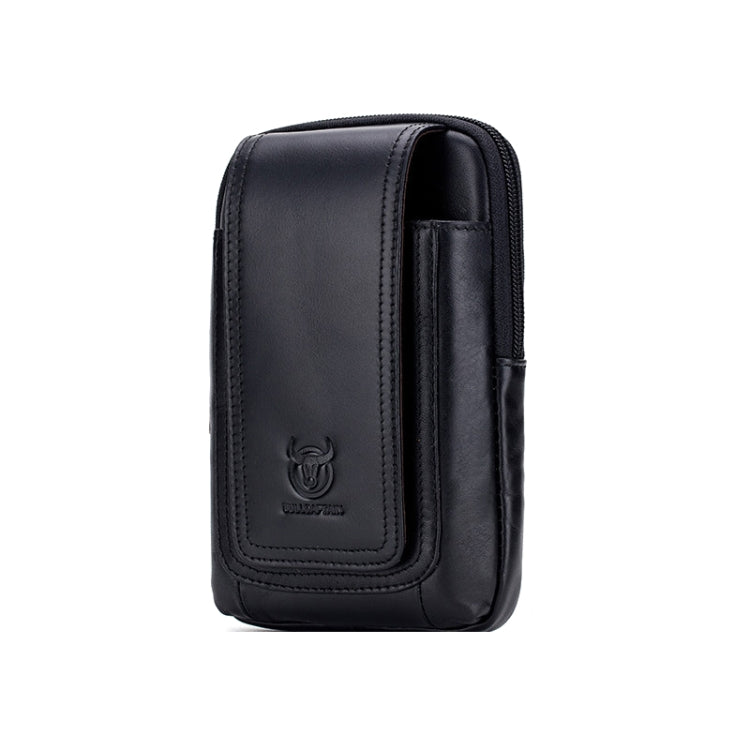 BULL CAPTAIN  Leather Multifunctional Waist Bag For Men(Black-10)