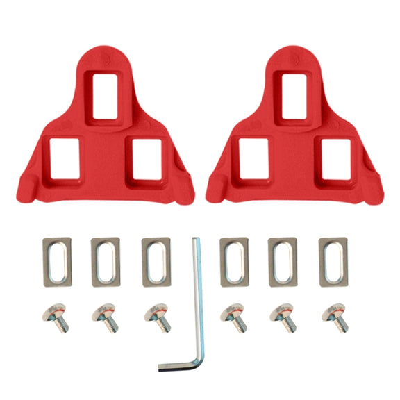 1pair Bicycle Pinch Group Combination Screw Highway Car Riding Shoes Bicycle Lock Tablet(Red)
