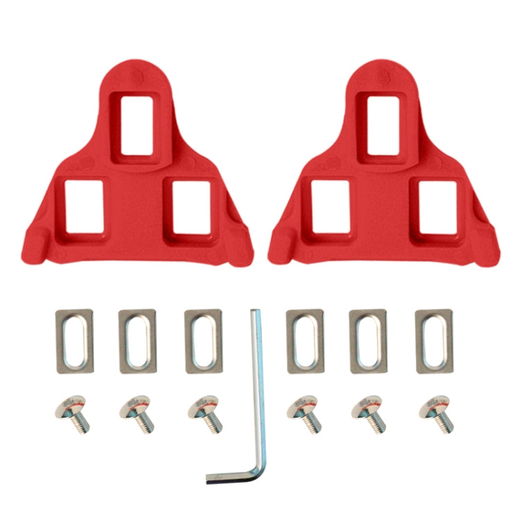 1pair Bicycle Pinch Group Combination Screw Highway Car Riding Shoes Bicycle Lock Tablet(Red)