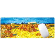 400x900x5mm Locked Am002 Large Oil Painting Desk Rubber Mouse Pad(Autumn Leaves)