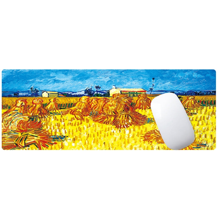 400x900x5mm Locked Am002 Large Oil Painting Desk Rubber Mouse Pad(Iris)