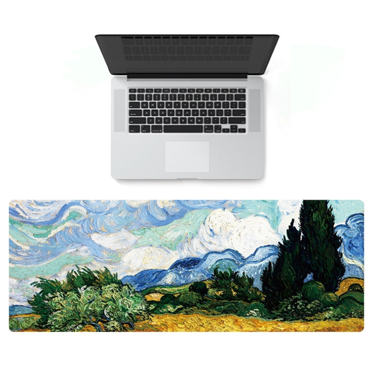 400x900x5mm Locked Am002 Large Oil Painting Desk Rubber Mouse Pad(Iris)