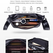 BULL CAPTAIN Leather Shoulder Messenger Bag For Men(Brown)