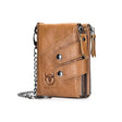 BULL CAPTAIN  Leather Three-fold Zipper Wallet For Men(Yellow Brown) - Wallets by BULL CAPTAIN | Online Shopping South Africa | PMc TechLife | Buy Now Pay Later Mobicred