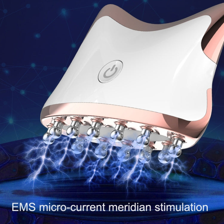 SM-2102 EMS Color Light Meridian Dredging Scraping Massager(White Silver)