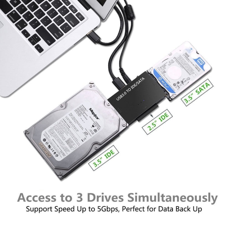 USB3.0 To SATA / IDE Easy Drive Cable External Hard Disk Adapter, Specification: AU  Plug
