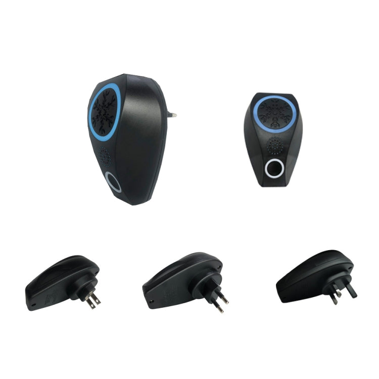 Snowflake Ultrasonic Mosquito Repellent Mouse Repellent, Specification: UK Plug(Black)