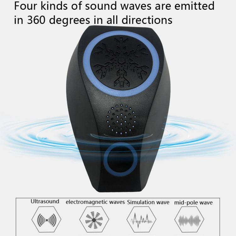 Snowflake Ultrasonic Mosquito Repellent Mouse Repellent, Specification: UK Plug(Black)