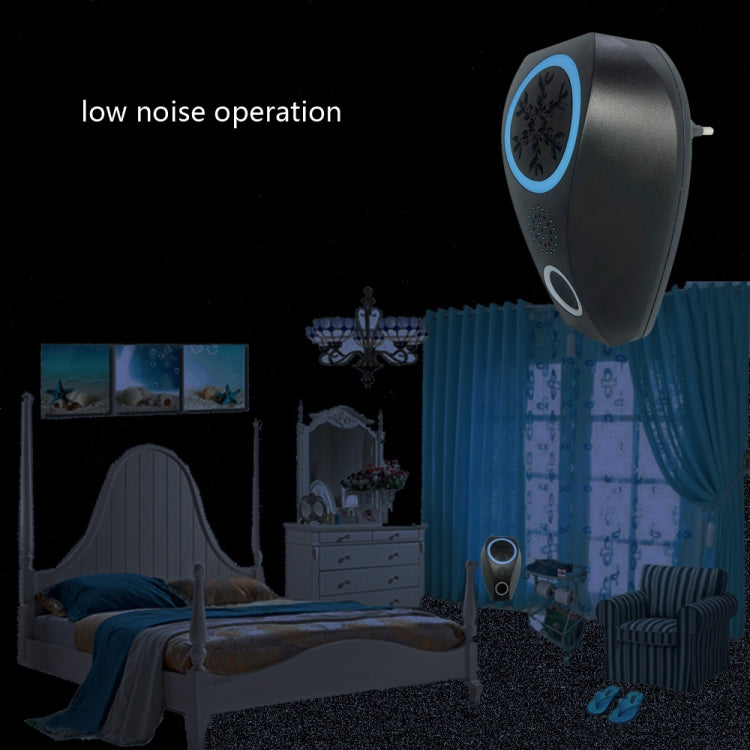 Snowflake Ultrasonic Mosquito Repellent Mouse Repellent, Specification: UK Plug(Black)