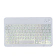 78 Keys 10 Inch RGB Colorful Backlit Bluetooth Keyboard For Mobile Phone / Tablet(White) - Wireless Keyboard by PMC TechLife | Online Shopping South Africa | PMC TechLife | Buy Now Pay Later Mobicred