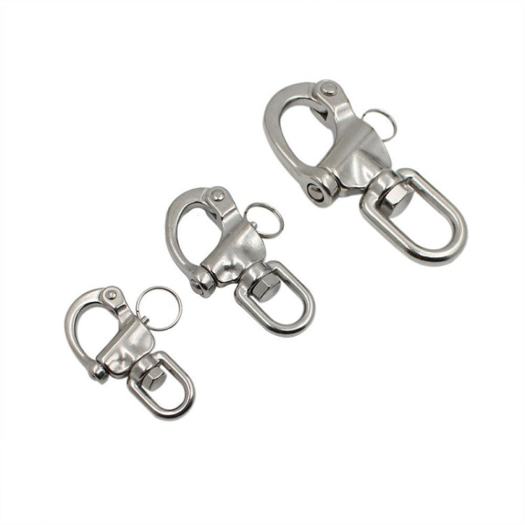 Yachting Sailing Stainless Steel Coil Type Rotary Spring Shackle, Specification: 70mm