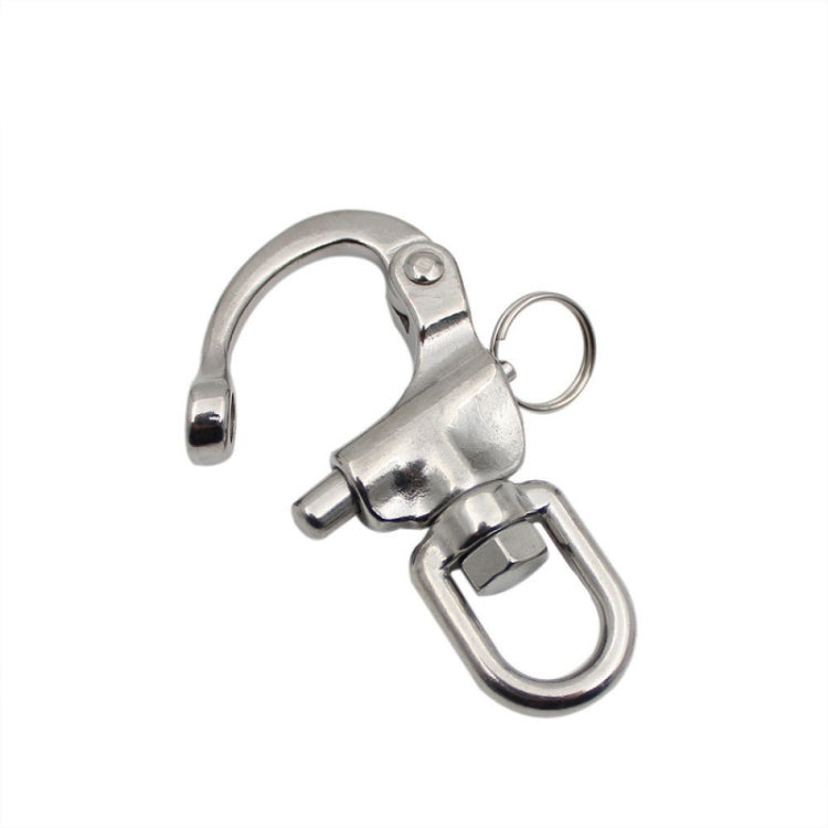 Yachting Sailing Stainless Steel Coil Type Rotary Spring Shackle, Specification: 70mm