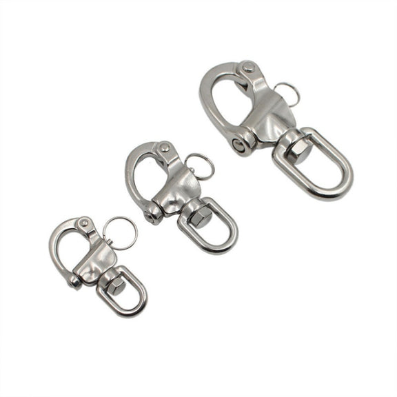 Yachting Sailing Stainless Steel Coil Type Rotary Spring Shackle, Specification: 87mm