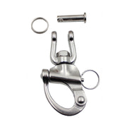 Yachting Sailing Stainless Steel Coil Type Rotary Spring Shackle, Specification: 87mm