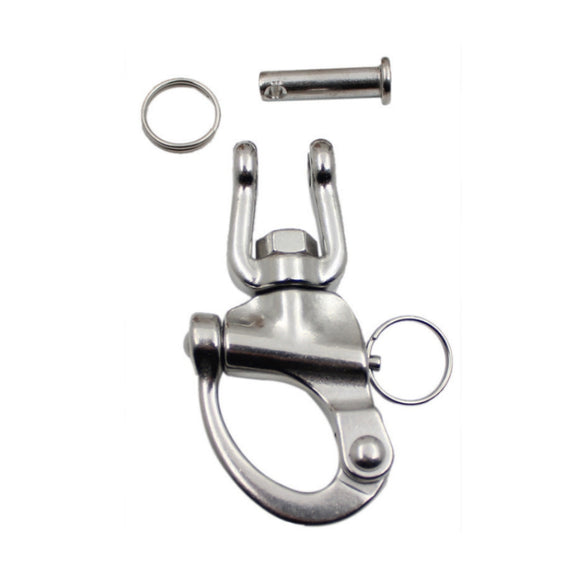 Yachting Sailing Stainless Steel Coil Type Rotary Spring Shackle, Specification: 87mm
