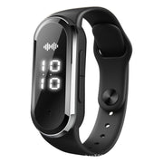 M21  Ultrasonic Mosquito Repellent Bracelet with Step Counter & Clock & Temperature Function(Black)