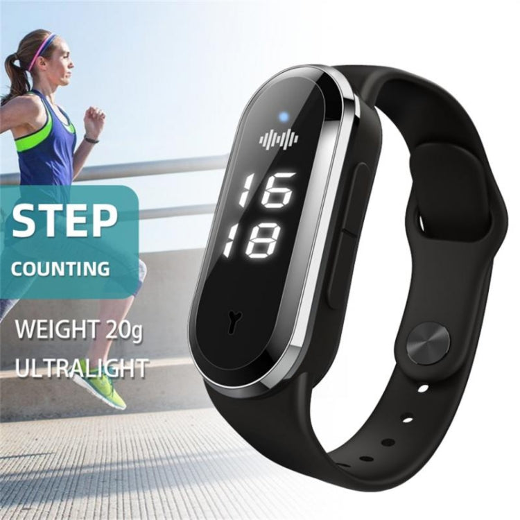 M21  Ultrasonic Mosquito Repellent Bracelet with Step Counter & Clock & Temperature Function(Black)