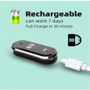 M21  Ultrasonic Mosquito Repellent Bracelet with Step Counter & Clock & Temperature Function(Black)