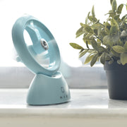 Mini USB Rechargeable Spray Fan Student Dormitory Office Desktop Mute Fan(Frosted Sky Blue)