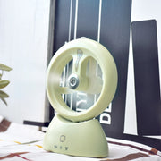 Mini USB Rechargeable Spray Fan Student Dormitory Office Desktop Mute Fan(Frosted Matcha Green)